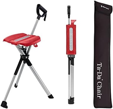 STEP2GOLD Ta-Da Chair Series 2- Portable Walking Stick, Cane with Seat, Foldable Chair, Hiking Stick, for Camping, Hiking, Lightweight Aluminum, Easy Carry, Anti-Slip - Image 2