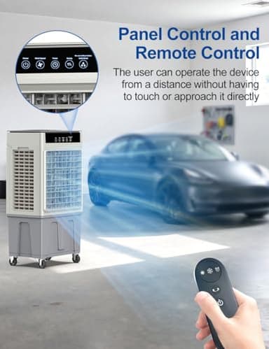 AIRTHRYL Large Swamp Cooler Air Conditioner, 2200CFM Evaporative Air Cooler, 24H Timer & 8 Gal Water Tank, 100°Oscillation, 3 Speeds&4 Ice Boxes,Remote, Portable Cooling Fan for Garage Outdoor Large - Image 9