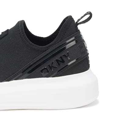 DKNY Women's Jonas Slip On Platform Sneaker with Logo, Black, 9 - Image 4