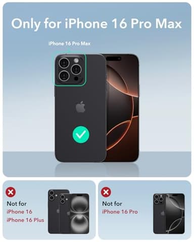 ESR for iPhone 16 Pro Max Case, Compatible with, Military-Grade Protective Case, Built-in Stash Stand Phone Case, Scratch-Resistant Back Cover, Classic Series, Clear Grey - Image 2