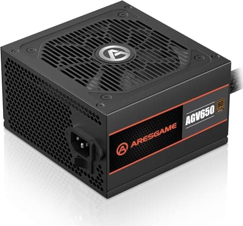 ARESGAME Power Supply 650W, 80 Plus Bronze Certified, Non Modular PSU (AGV650) - Image 1