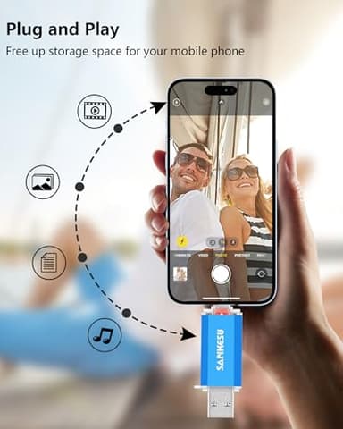 SANKESU USB C Flash Drive 256GB Thumb Drive for Android Phone USB 3.1 Type-A & Type-C Dual OTG Photo Storage Memory Stick Compatible with PC Laptop Macs Smartphone Tablet - Image 4
