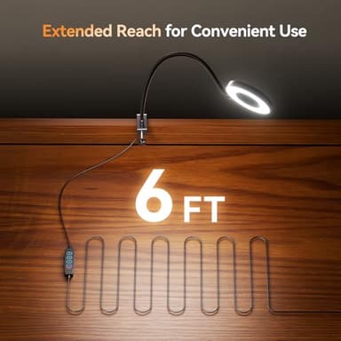 Elikliv Digital Microscope Gooseneck LED Light GL01, Three Color Modes, Brightness Adjustable, Flexible Gooseneck Light with Clamp+EM4K-AF Flex - Image 6