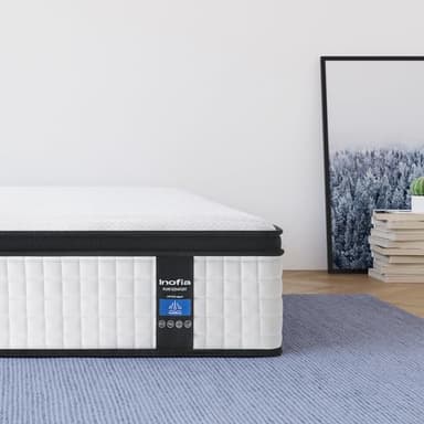 Inofia Twin XL Size Mattress, 14 inch Hybrid Twin XL Mattress in A Box,Ultra Comfort Memory Foam Layer, Medium Feels, Cooling Breathable Cover,Low Motion Transfer Supports for Any Sleep Position - Image 2