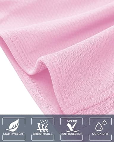 MAGCOMSEN Women's Zip Up Lightweight Long Sleeve Jacket UV Sun Protection Quick Dry Active Shirts Jacket with Zipper Pockets Light Pink 2XL - Image 5