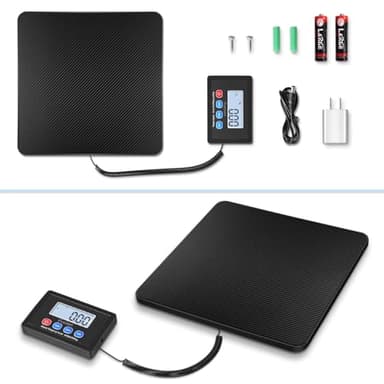 Fuzion Shipping Scale, 440LB x 10g High Accuracy Postal Scale, Hold/Tare Function, Digital Shipping Postal Scale for Packages, Postage, Luggage, Mailing, Battery & AC Adapter Included - Image 6