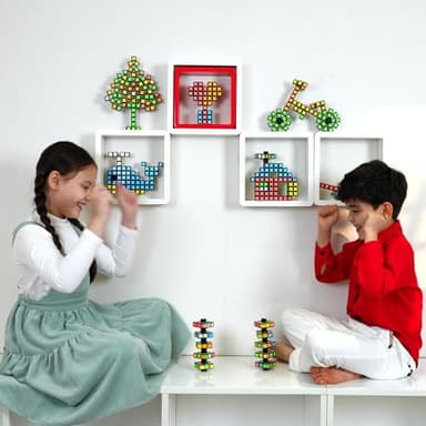 TOSY Magnet Fidget Spinner Mini - 8 Blocks, 3 in 1 Toy: Transformable Fidget Spinner, Infinity Cube, 2x2 Puzzle Cube, Stress Relief, STEM Magnet Tiles Birthday Gift for Kids/Boys/Girls/Adults, 2-Pack - Image 3