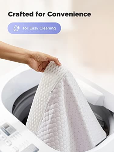 PERLECARE 3 Inch Gel Memory Foam Mattress Topper for Pressure Relief, Premium Soft Cooling Sleep, Non-Slip Design with Removable & Washable Cover, CertiPUR-US Certified - Queen - Image 2