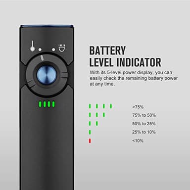 OLIGHT Arkfeld EDC Flat Flashlight, 1000 Lumens White LED Light with Green Beam Combo, Power by Rechargeable Built-in Battery for Outdoors, Emergency, Work (Black CW) - Image 5