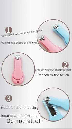 XUJINCN Baby Nail Clippers，2 Pack Nail Clippers，for Trimming Baby's Fingers or Toes，Blue and Pink Toddler Nail Clipper，Be Suitable for；Infant, Toddler, Kids - Image 5