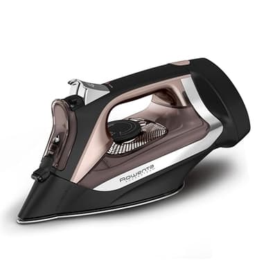 Rowenta Access Stainless Steel Soleplate Steam Iron with Retractable Cord, Powerful Steam Diffusion, Auto-off and Anti-Drip, 1725 Watts, Black Clothes Iron, DW2459 - Image 1