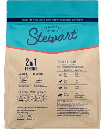 Stewart Raw Naturals Freeze Dried Raw Dog Food or Meal Topper, Beef & Vegetables Recipe, 32 Ounce Bag, Complete and Balanced Nutrition - Image 5