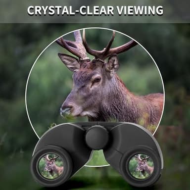 8x25 Compact Binoculars, 8X Small Mini Pocket Portable Size 8.2° Wide Angle View Lightweight 21mm Large Eyepiece ED Lens for Adults Youth Travel Hiking Cruise Safari Birding Sports Wildlife Viewing - Image 4