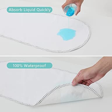 TILLYOU Waterproof Changing Pad Liners 6 Pack, 100% Cotton Reusable Cloth Diaper Liners, White - Image 5