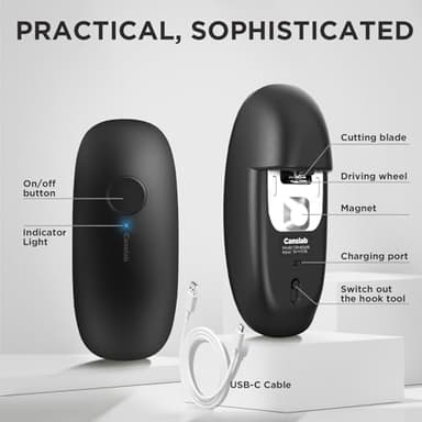 Canslab Ultrablde SE - USB Rechargeable Electric Can Opener for Kitchen for Seniors with Arthritis- Cordless Battery Powered Automatic, Side Cut, Smooth Edge, Handsfree, for Small or Large Cans, Grey - Image 7