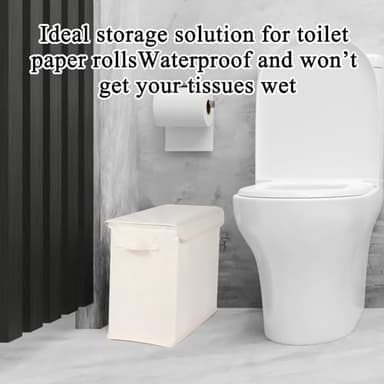 Rlosjin Large Shelf Storage Baskets | Fabric Closet Organizers and Storage Bins with Handles for Home Organization | Decorative Foldable Baskets for Organizing Clothes, Toys, Nursery - Image 5