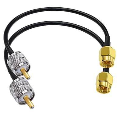 TUOLNK SMA to UHF Extension Cable RG58 12inch(30cm) SMA Male to SO239 Male WiFi Antenna Pigtail PL-259 RF Coax Assembly Cable for CB Radio Ham Radio 2 Pack - Image 1