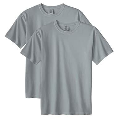 Comfort Colors Adult Heavyweight Short Sleeve Tee, Style G1717/G1745, Granite (2-Pack), Large - Image 1
