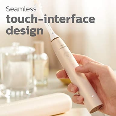 Philips Sonicare DiamondClean Prestige 9900 Rechargeable Electric Toothbrush with SenseIQ, 5 Premium All-in-One Brush Heads, Plaque Removal, Gum Care, Whitening, Champagne, BD9001AZ - Image 4