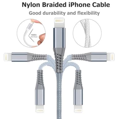 4Pack [Apple MFi Certified] Charger Lightning to USB Charging Cable Cord Compatible iPhone 14/13/12/11 Pro/11/XS MAX/XR/8/7/6s Plus,iPad Pro/Air/Mini,iPod Touch - Image 6