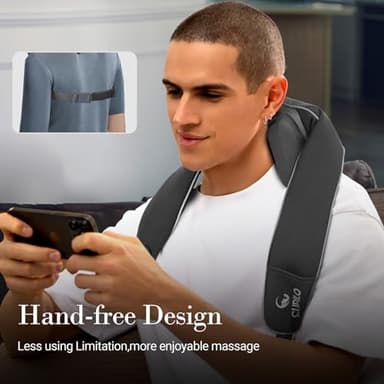 CuPiLo Cordless Neck Massager for Pain Relief - FSA Eligible HSA,2025 Upgraded Shiatsu Shoulder Back Massage with Wireless Remote Control,6D Deep Tissue Massage Pillow with Heat,Gift for Her,Him - Image 6