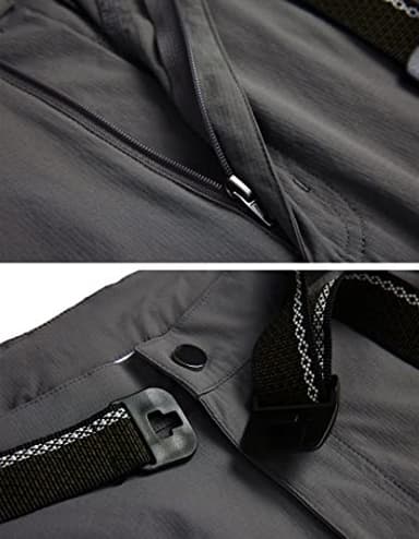 WENRONSTA Men's Hiking Work Cargo Pants Quick-Dry Lightweight Waterproof 6 Pockets Outdoor Mountain Fishing Camping Pants Dark Grey S - Image 4