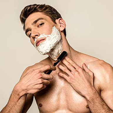 Utopia Care Professional Straight Razor for Men, Barber Straight Edge Razor Safety with 100 Pack Blades, Black - Image 8