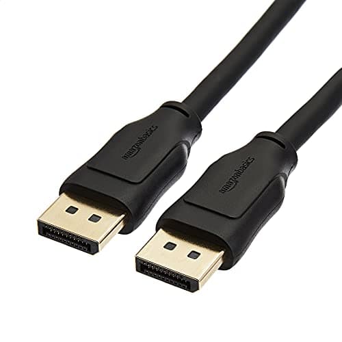 Amazon Basics DisplayPort 1.4 Cable, 32.4Gbps High-Speed, 8K@60Hz, 4K@120Hz, Dynamic HDR and 3D, Gold-Plated Plugs, 6 Foot, Black - Image 1