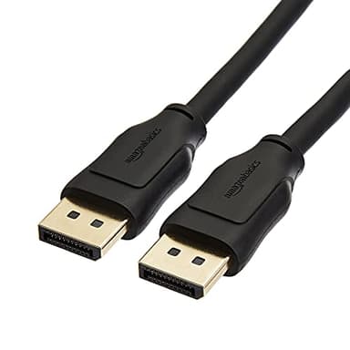 Amazon Basics DisplayPort 1.4 Cable, 32.4Gbps High-Speed, 8K@60Hz, 4K@120Hz, Dynamic HDR and 3D, Gold-Plated Plugs, 6 Foot, Black - Image 1