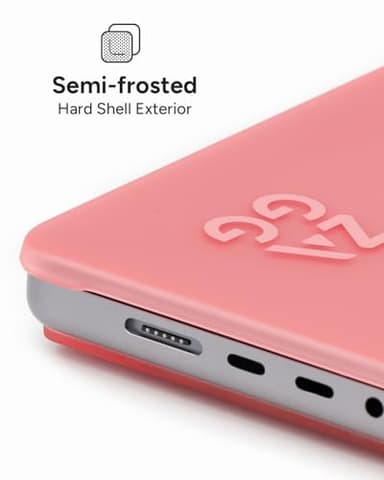 ZAGG MacBook Protection MacBook Pro 16" M4/M3/M2/M1 Case – Premium Two-Piece Hard-Shell Snap-on Cover with Rubberized Non-Slip Grips, Durable, Lightweight, Scratch-Resistant, Frosted Finish, Pink - Image 5