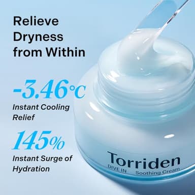 Torriden DIVE IN Hyaluronic Acid Soothing Cream 100ml (3.38 fl. oz) | Revitalizing Facial Moisturizer for Sensitive and Dry Skin | Hyaluronic Acid, Panthenol, Allantoin - Image 6