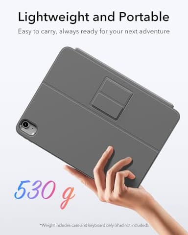 ESR for iPad (A16) 11th/10th Gen Flex Keyboard Case, Ultra-Light Magnetic Detachable Keyboard for iPad 10.9" with Writing/Viewing Modes, Larger Precision Trackpad, Dark Gray - Image 7