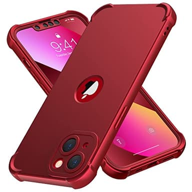 ORETECH for iPhone 13 Case, with [2 Screen Protectors] [15 Ft Military Grade Drop Test] [Camera Protection] 360° Full Body Shockproof Slim Thin Phone Case iPhone 13 Cover 6.1"- Red - Image 1