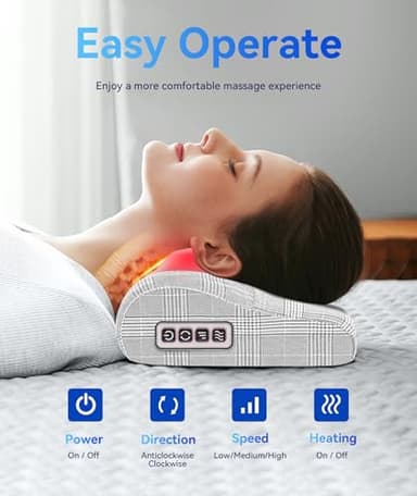 Papillon Back Massager, Shiatsu Neck Massager for Pain Relief Deep Tissue with Heat, Electric Kneading Massage Pillow for Back, Shoulder, Foot, Muscle Pain Relief, Gifts for Women/Men/Mom/Dad - Image 4