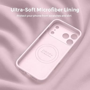 Ktele Magnetic for iPhone 17 Pro Case [Compatible with Magsafe] [Premium Silicone Satin-Smooth Touch] Slim Shockproof Anti-Scratch Microfiber Lining Case, 6.3 inch, Chalk Pink - Image 8