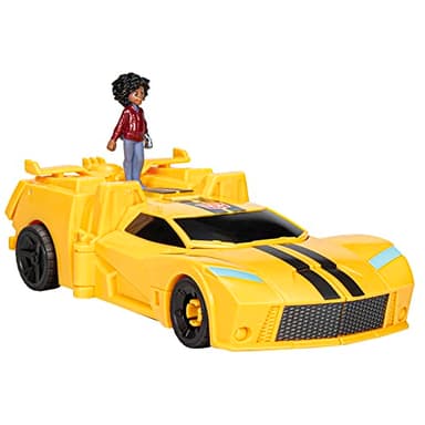Transformers Toys EarthSpark Spin Changer Bumblebee 8-Inch Action Figure with Mo Malto 2-Inch Figure, Robot Toys for Ages 6 and Up - Image 2