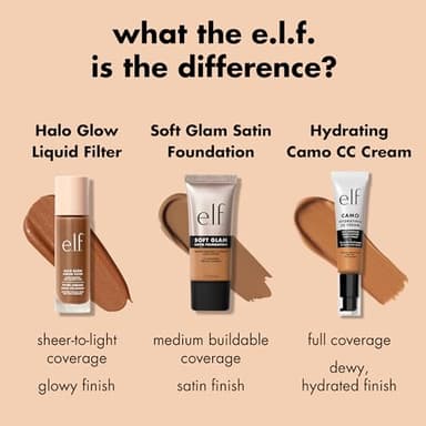 e.l.f. Soft Glam Foundation, Medium Coverage, Long-Lasting & Buildable Foundation For A Smooth, Satin Finish, Vegan & Cruelty-Free, 62 Rich Warm - Image 5