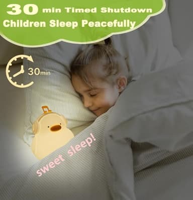 DREAMING MY DREAM Cute Duck Night Light,LED Squishy Novelty Duck Lamp,3 Level Dimmable Soft Silicone Nursery Nightlight,Night Light for Toddler Baby Kids Decor,Cool Gifts for Duck - Image 5