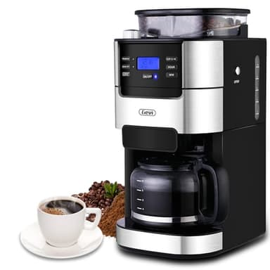Gevi 10-Cup Coffee Maker with Built-in Burr Grinder, Programmable Timer, 1.5L Water Tank, Reusable Filter & Warming Plate – Drip Coffee Machine for Fresh Ground Coffee - Image 1