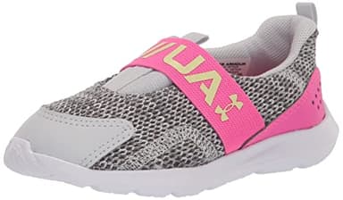 Under Armour Girls' Infant Surge 3 Slip On, (100) Halo Gray/Rebel Pink/Fade, 10K, US - Image 1