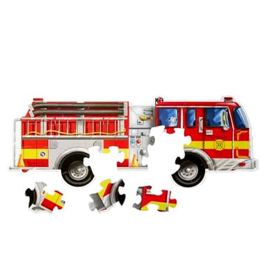 Melissa & Doug Fire Truck Jumbo Jigsaw Floor Puzzle (24 pcs, 4 feet Long) - FSC Certified - Image 6