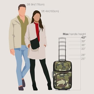 U.S. Traveler Rio Carry-on Luggage, Lightweight Softside Suitcase, Rolling 20" Carry On Luggage - Image 6