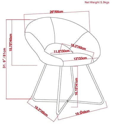 SIMPLIHOME Barrett Accent Chair - 24 inch Wide Upholstered Velvet Mid-Century Modern Accent Chair in Grey, for Living Room Seating with Curved Back, Deep Seat, and Gold Metal Base - Image 3