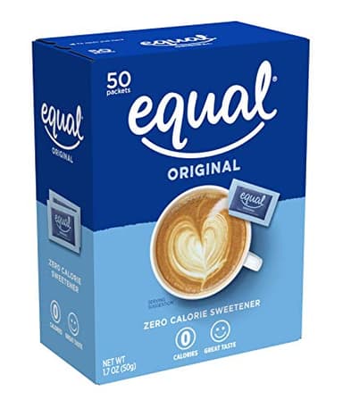EQUAL 0 Calorie Sweetener, Aspartame and Acesulfame-K Sweetener Packets, Zero Calorie Sugar Alternative, Erythritol Free, 50 Ct (Pack of 12) - Image 2