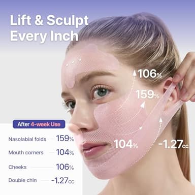 MEDITHERAPY Tension Up Mask 5EA - Korean Collagen Face V Line Lifting Mask - Hydrating Firming & Skin Tightening for Sharp & Sculpted Contour - Matrixyl & Peptide Gel Facial Mask for Youthful Radiance - Image 4