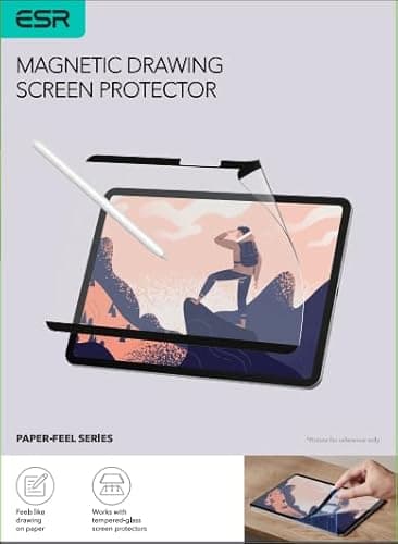 ESR Paper-Feel Magnetic Screen Protector for iPad Air 11 Inch M3/M2 (7th/6th Gen, 2025/2024), Write and Draw Like on Paper, Detachable and Reusable, Compatible with Tempered Film, Matte, Anti-Glare - Image 11