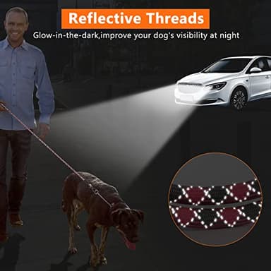 NTR Long Dog Leash, 30FT Check Cord with Swivel Lockable Hook and Comfortable Padded Handle for Pink Leash for Small Medium and Large Dogs Walking Training Hiking Camping Playing - Image 5