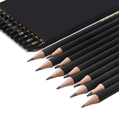 RVOGJP TAMATA Professional Drawing Sketching Pencil Set - 12 Pieces Art Graphite Pencils(12B - 4H), Ideal for Drawing Art, Sketching, Shading, for Beginners & Pro Artists - Image 2