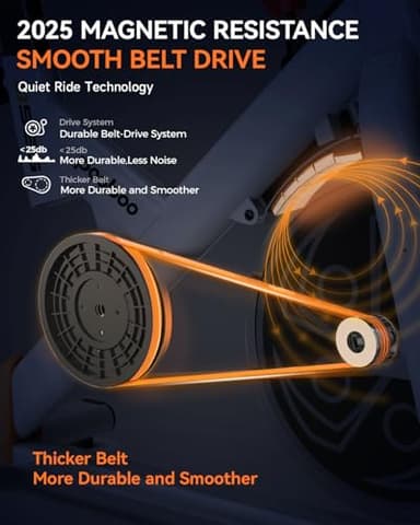 pooboo Exercise Bike, Adjustable Magnetic Resistance Silent Belt Drive, Indoor Cycling Bike for Home Cardio Gym, Fitness Stationary Bike Machine with 350lbs Weight Capacity, Monitor & Tablet Holder - Image 7