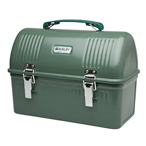 Stanley Classic Lunch Box 10 qt | Vintage Metal Lunchbox | Durable Meal Container with Handle and Latch | Stores Food, Drinks, Thermos, Water Bottle | Hammertone Green - Image 1